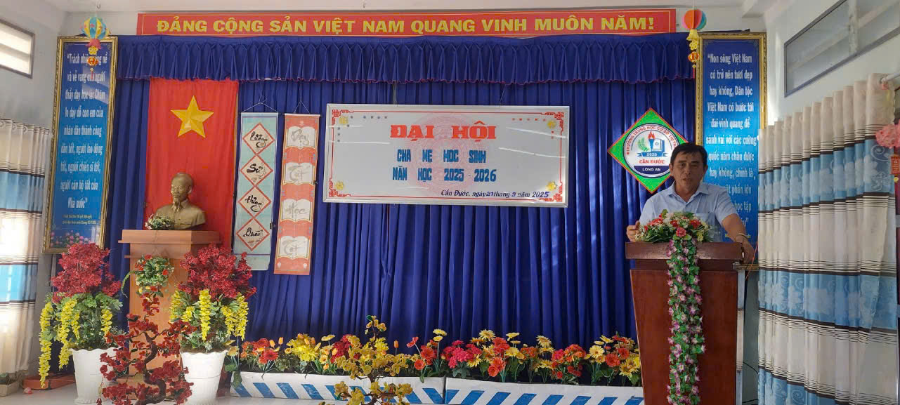 Chủ nhật 21/9/2025, Trường THCS Cần Đước tổ chức Đại hội cha mẹ học sinh năm học 2025-2026 